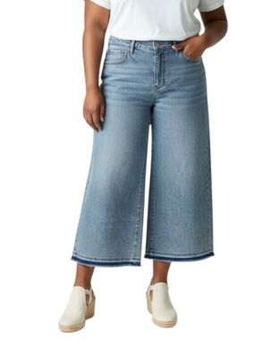 edited by HUNTER McGRADY High Rise Wide Leg Crop Jean Size 10 -- NWT -- ON TREND